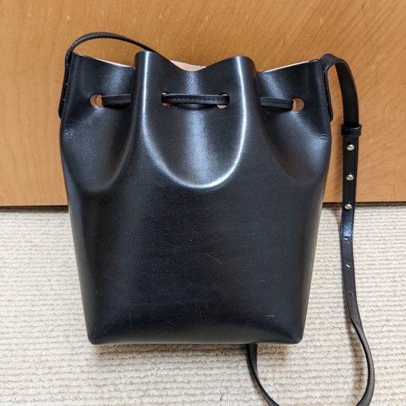 Mansur Gavriel Mini Bucket Bag Black/Ballerina - Picture 2 of 14